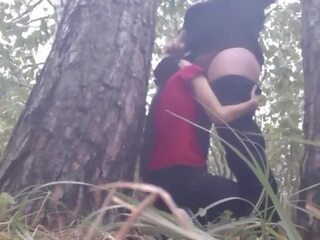 We hid under a tree from the rain and we had x rated clip to keep warm - Lesbian Illusion Girls