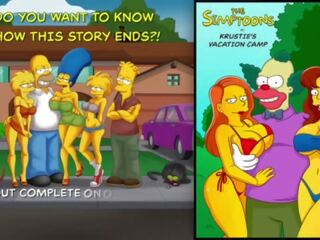 Krustie's Vacation Camp with first-rate chicks&excl; - The Simptoons
