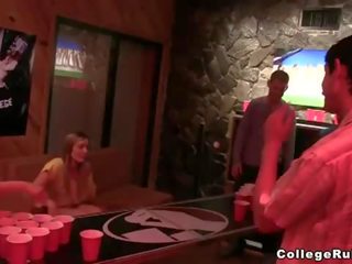 Beer pong turns into fun xxx movie